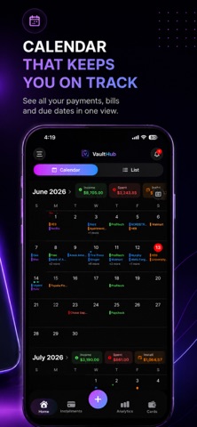 Expense Tracker App: VaultHub Screenshot 1 of 7