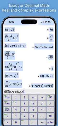 SymCalc+ iPhone screenshot