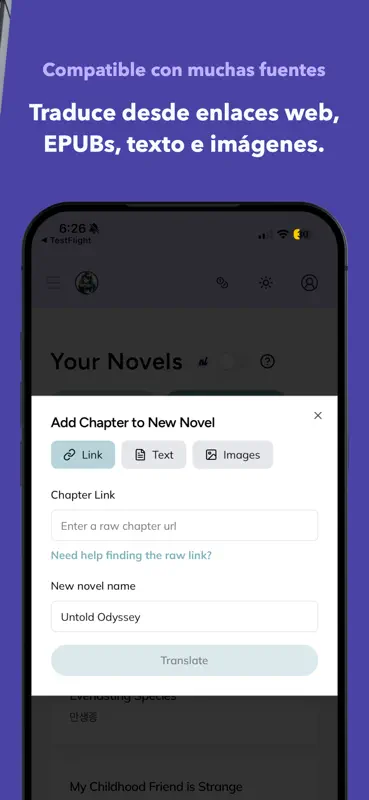 OpenNovel - Traductor Novelas screenshot 3 of 5