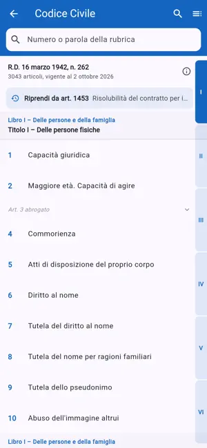 Codici giuridici italiani 2026 screenshot 2