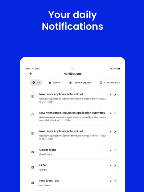 Ojoor HR System iPad screenshot