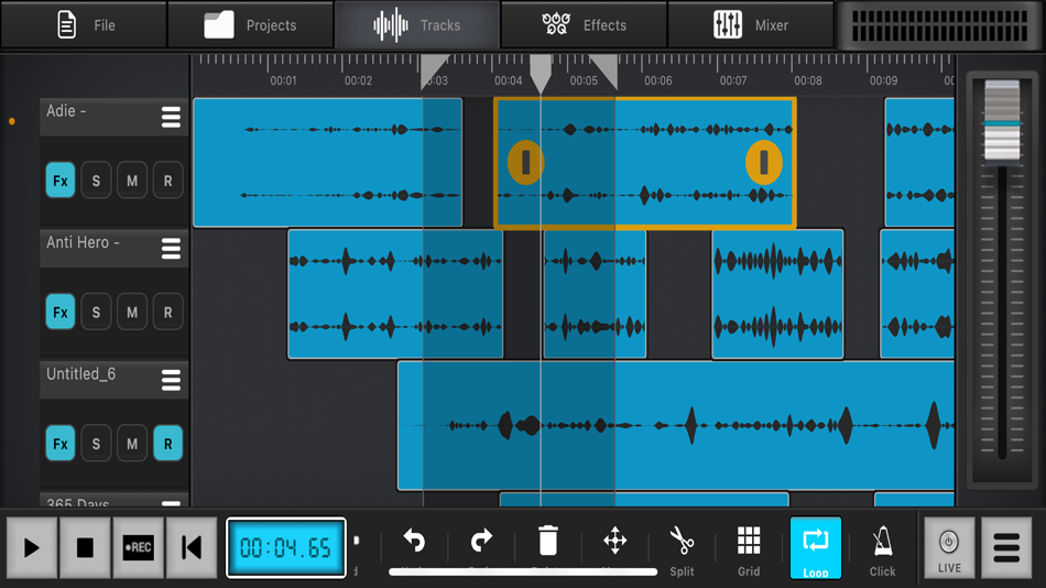 #1. Audio Element - Audio Editor (iOS) Podle: Kushum Mijar
