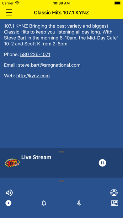 Screenshot #3 pour Classic Hits 107.1