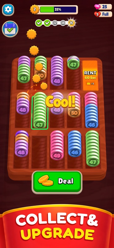 Pocket Sort: Coin Merge Puzzle screenshot 3