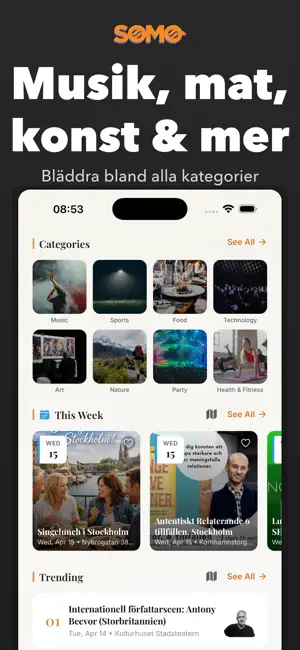 Somo - Sveriges bästa eventapp iPhone screenshot 6