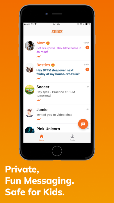 Stars Messenger Kids Safe Chat Screenshot