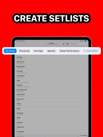 Songbookly: Songbook & Setlist ipad screenshot 4