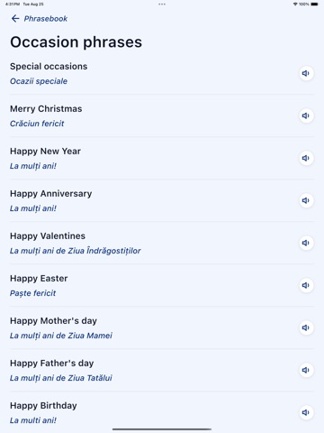 Romanian English Translator iPad screenshot