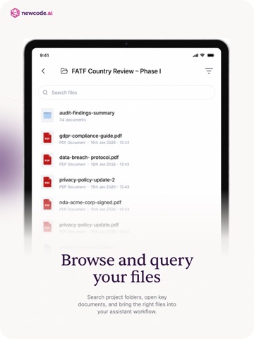 Newcode.ai iPad screenshot