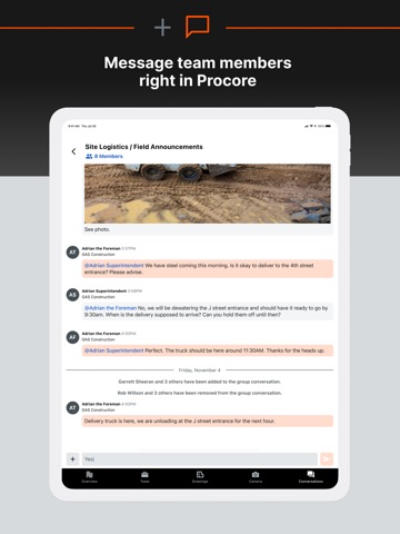Procore iPad screenshot