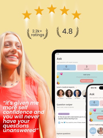 luna: teen health & period app iPad screenshot 3