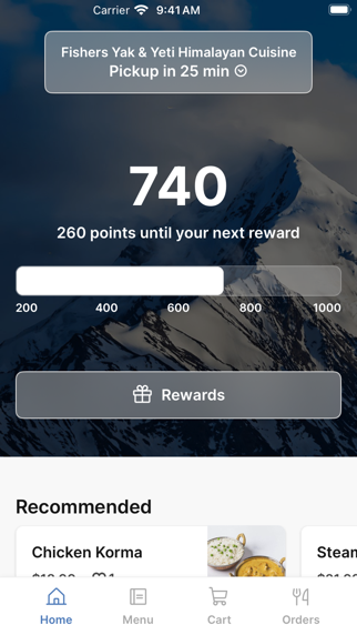 Yaki and Yeti Himalayan iPhone screenshot 1 - Food & Drink app