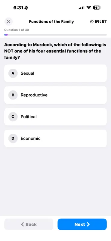 GCSE Sociology Quiz screenshot 6 of 9