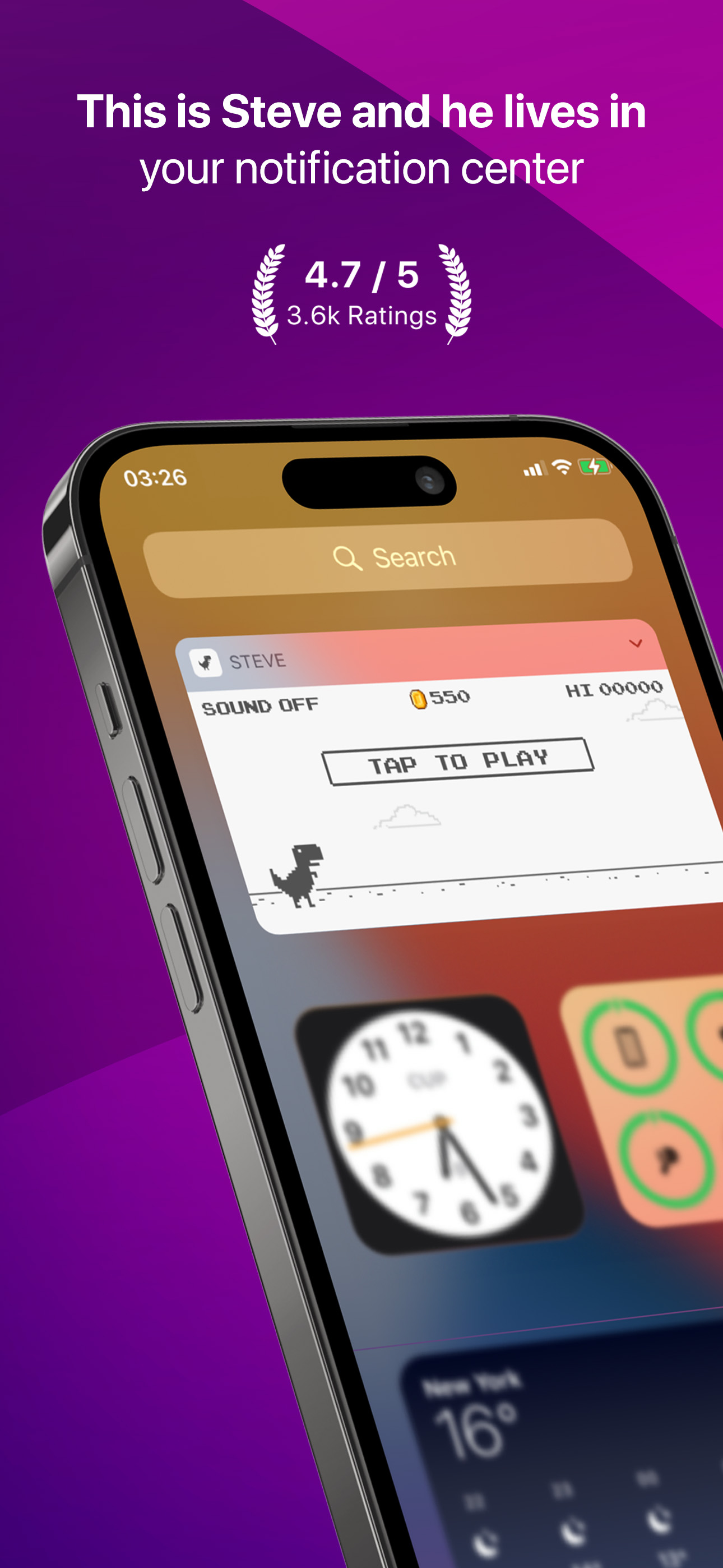 Steve | Widget Dinosaur Game
