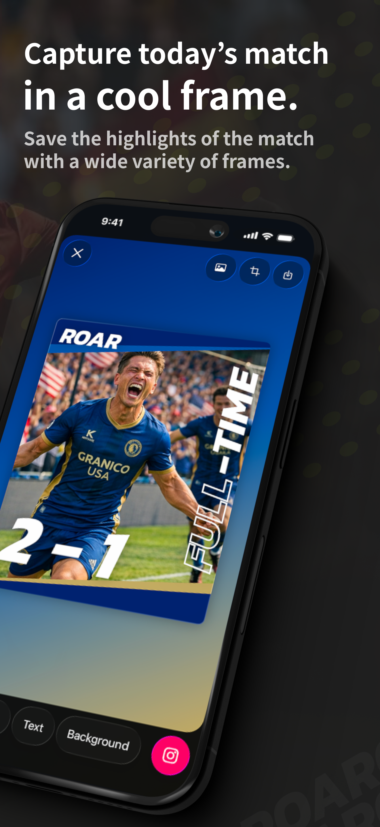 ROAR: Soccer Photo Frames screenshot 2