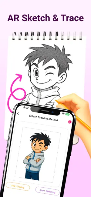 Sketch Anime: AR Trace & Draw iPhone screenshot 1