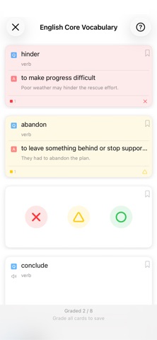 SmartList Flashcards iPhone screenshot