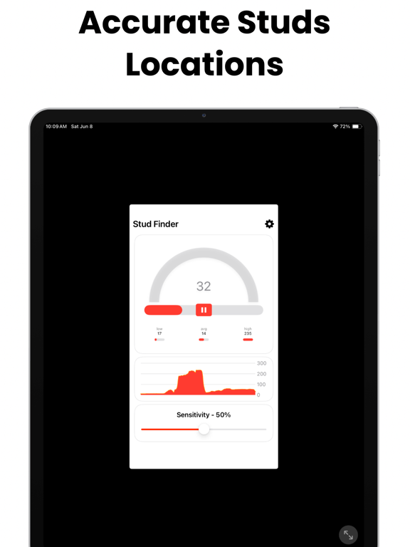 Magnetometer Stud Finder iPad screenshot 2 - Utilities app
