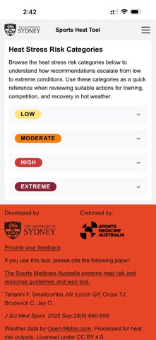 Sports Heat Tool screenshot