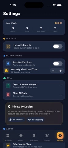 My Homes Vault screenshot
