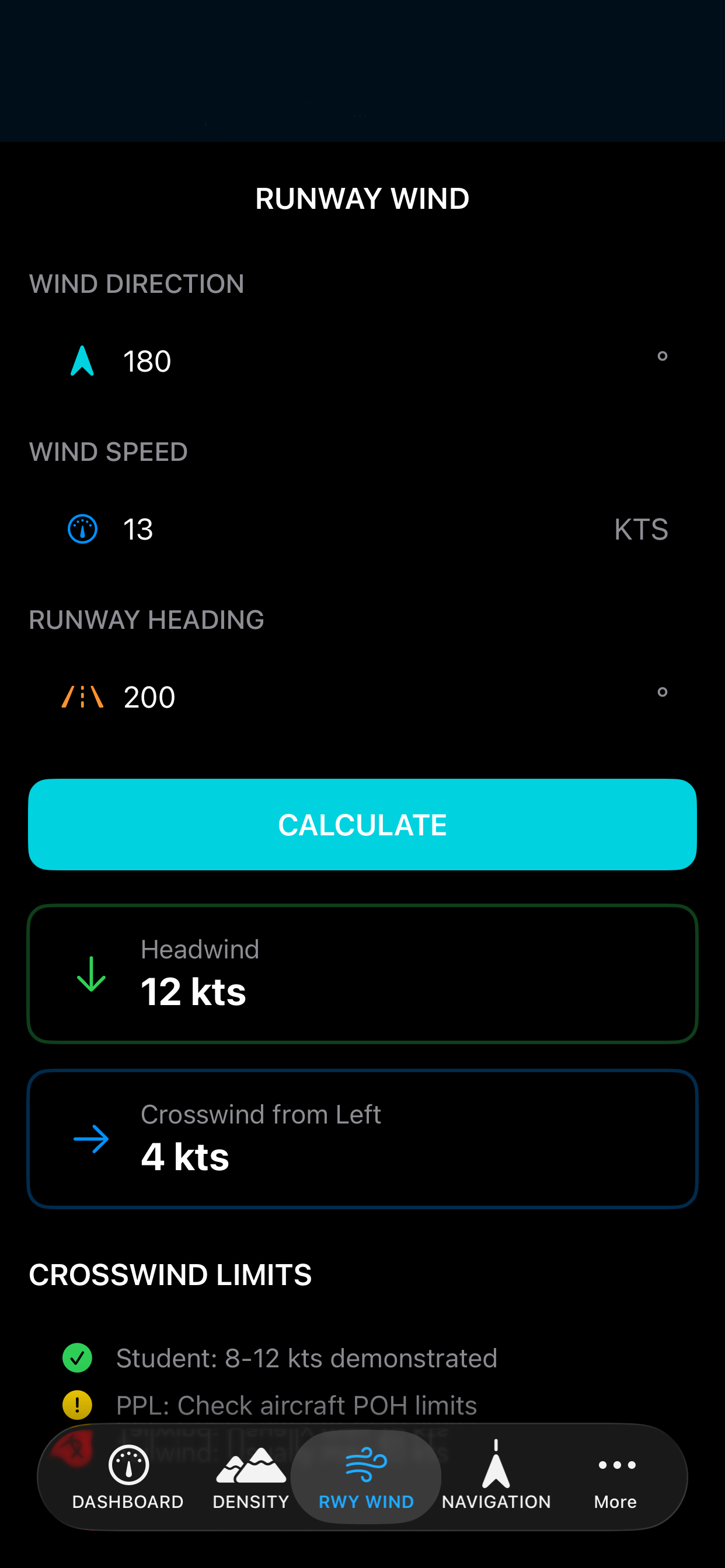 WingCalc screenshot 4