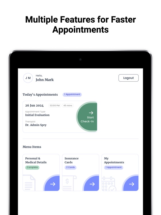 SPRY In-Clinic Kiosk App