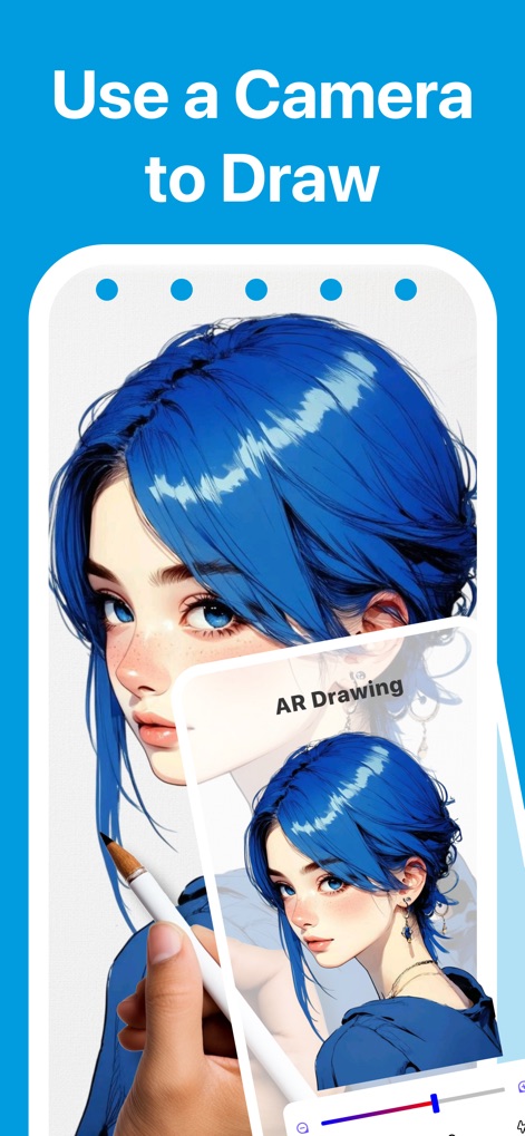 Drawing Desk: Sketch Paint Art - デバイスのカメラを活用し、現実世界に画像を重ねて描画体験を強化できます。AR重ね合わせ機能により、複雑なイラストも正確に再現可能です。