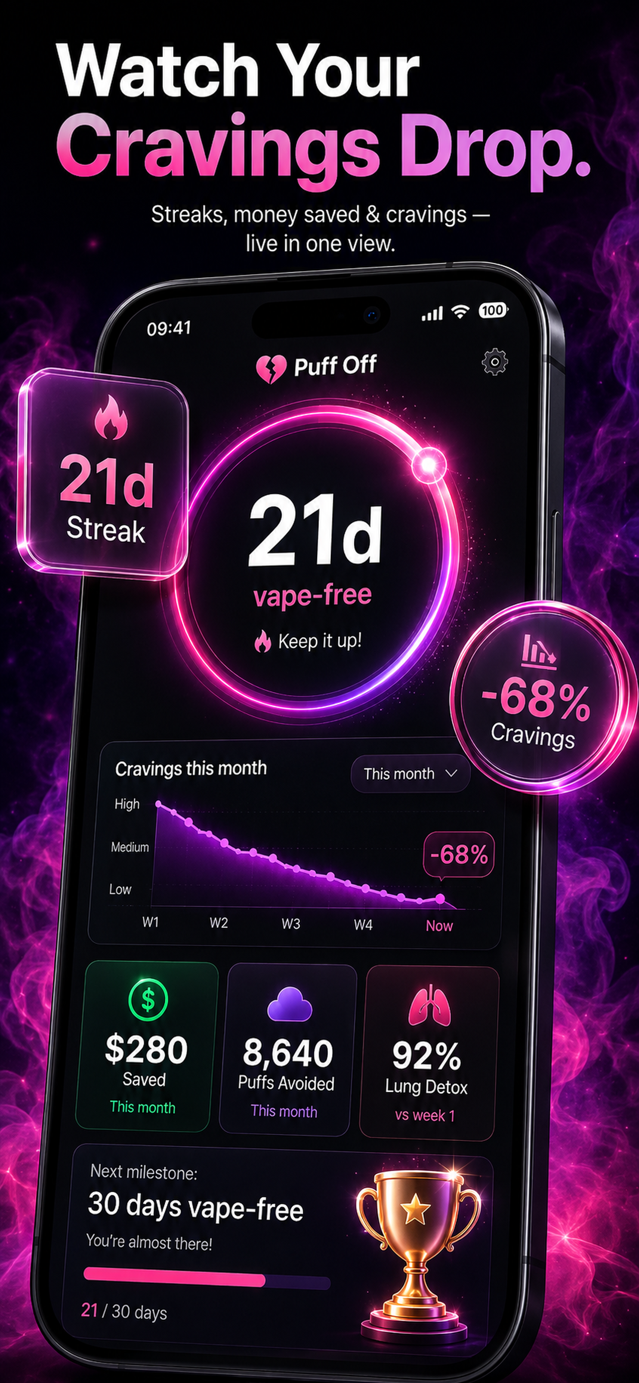PuffOff: Quit Vaping & Smoking screenshot 4