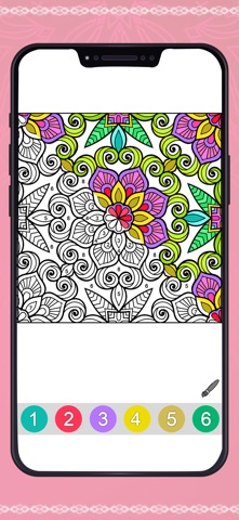 Mandala Color by Number Book iPhone screenshot