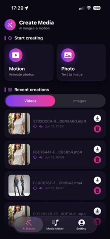 AI Dance: AI Music Maker iPhone screenshot
