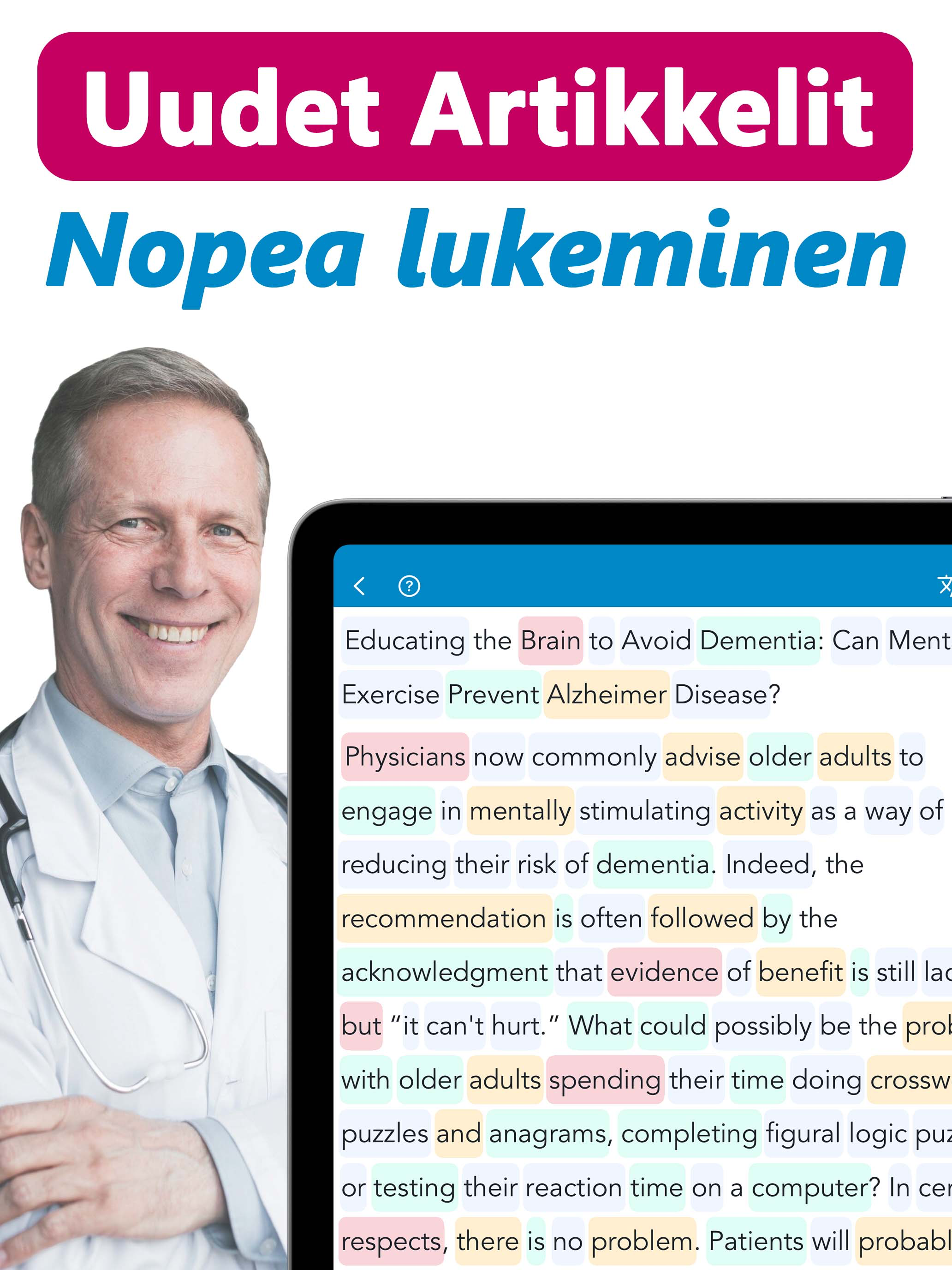 Lääketieteen englanti: Oppia