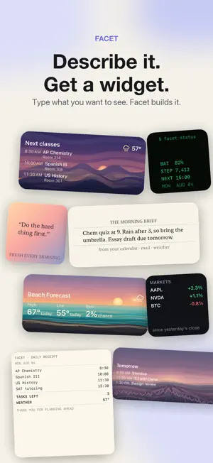 Facet: AI Widget Maker & Theme screenshot 1