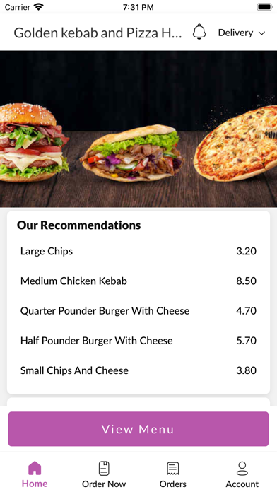 Golden kebab and Pizza House Screenshot