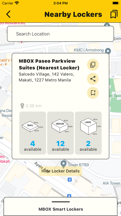 MBOX Smart Lockers Screenshot