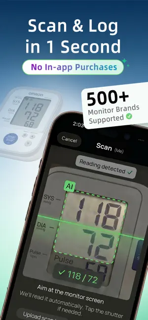 SnapVitals - BP Photo Tracker screenshot 1