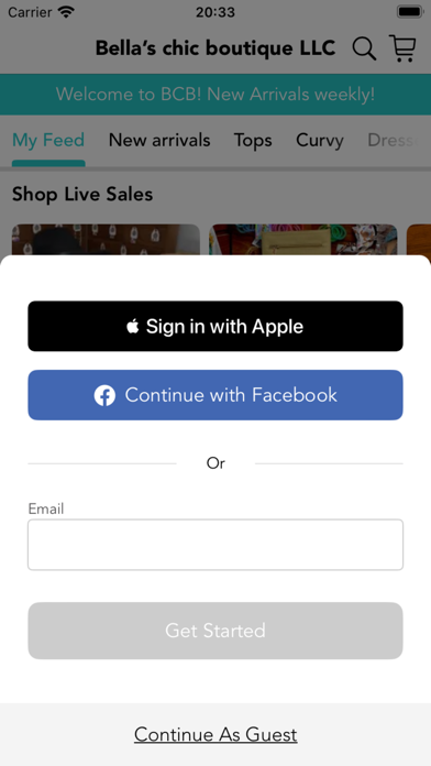 Bella’s chic boutique LLC Screenshot