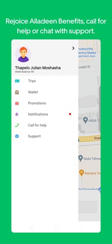 Alladeen ride - Request a ride screenshot