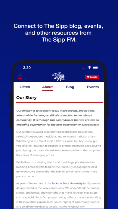 The Sipp FM Screenshot