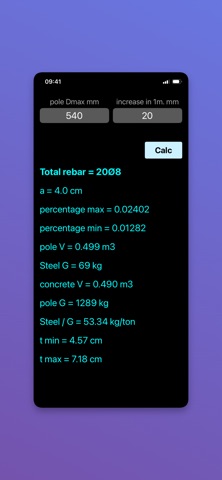 Concrete Pole Calculator Screenshot 6 of 6