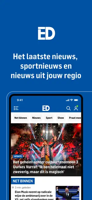ED nieuws iPhone screenshot 1