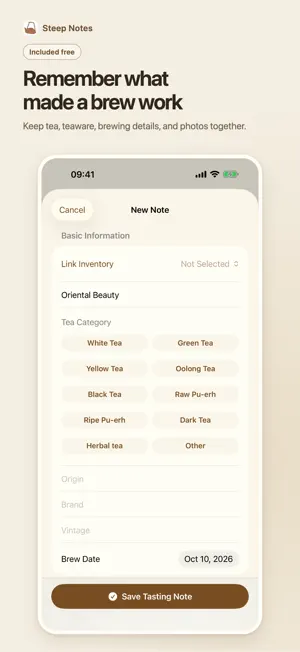 Tea Tracker - Steep Notes screenshot 3