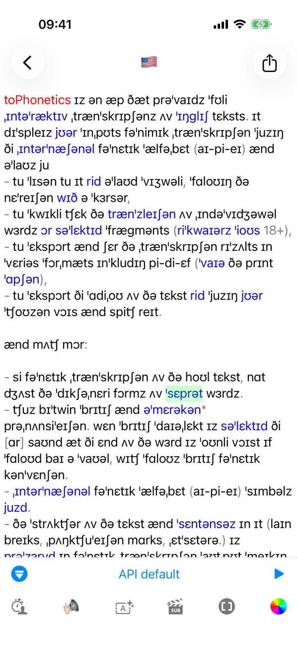 Screenshot #2 pour toPhonetics Transcription