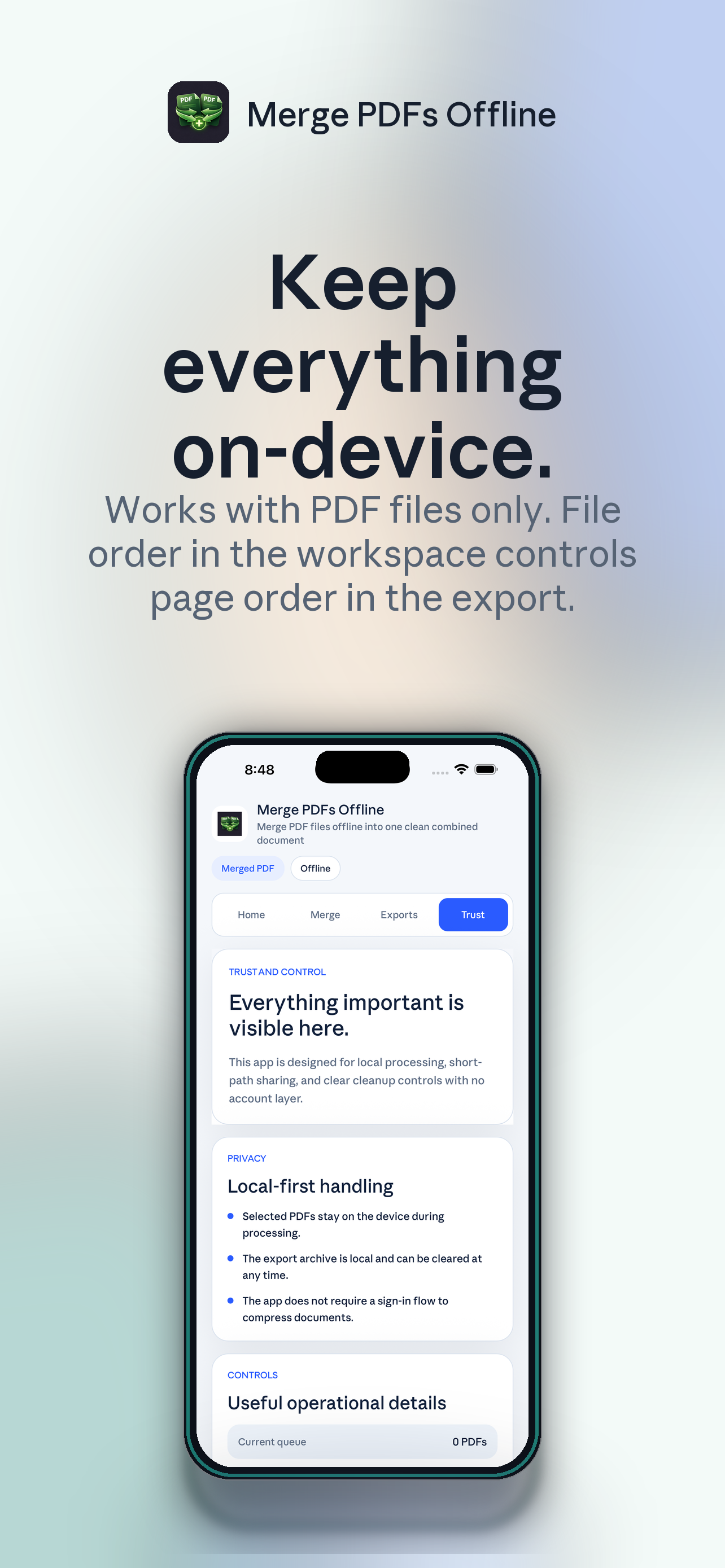 Merge PDFs Offline screenshot 2
