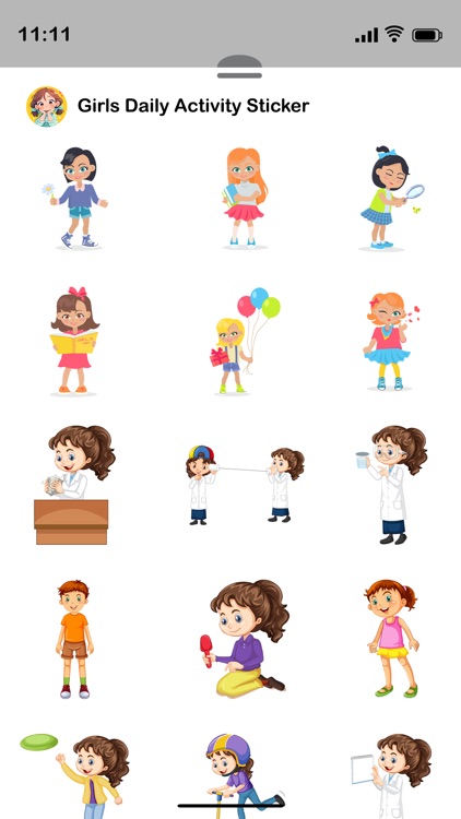 Girls Daily Activity Stickers