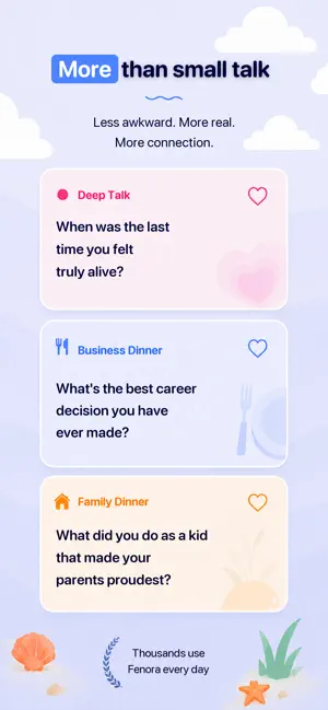 Fenora: Conversation Starters screenshot 4
