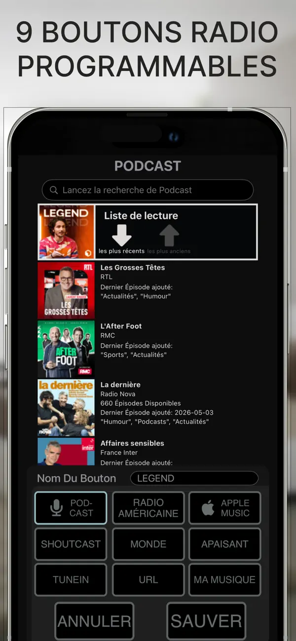 Screenshot #3 pour BCR Radio-Podcast Player