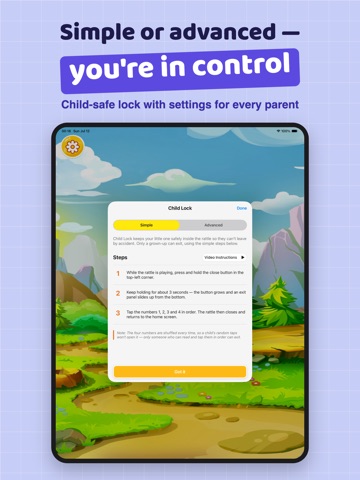 Baby Rattle Toy and Child Lock iPad screenshot