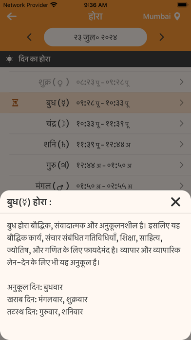 Vedic Time : Hora & Choghadiya Screenshot