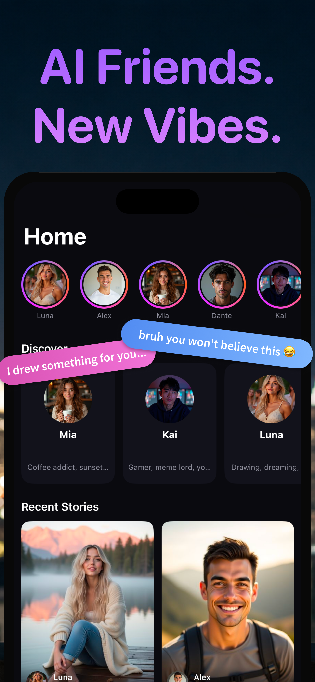 Mivvo: AI Friends & Stories screenshot 2