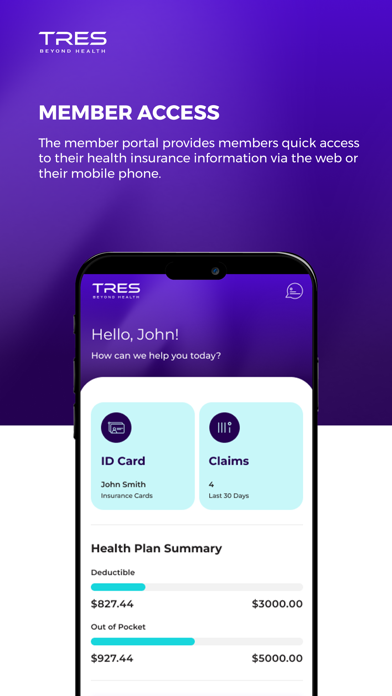 Tres Health iPhone screenshot 1 - Medical app